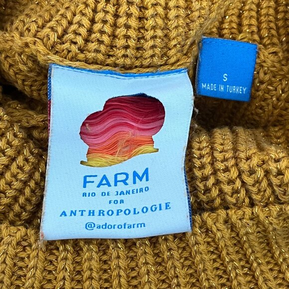 Farm Rio x Anthropologie Rainbow Striped Turtleneck Sweater, size small - Picture 5 of 6